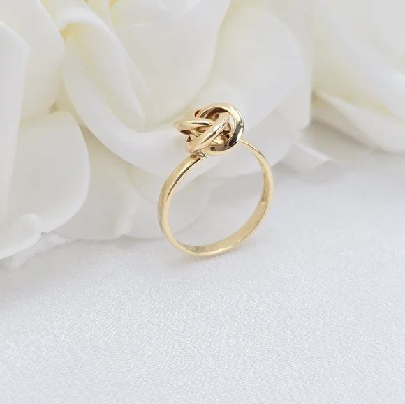 Real 14k Gold big knot ring